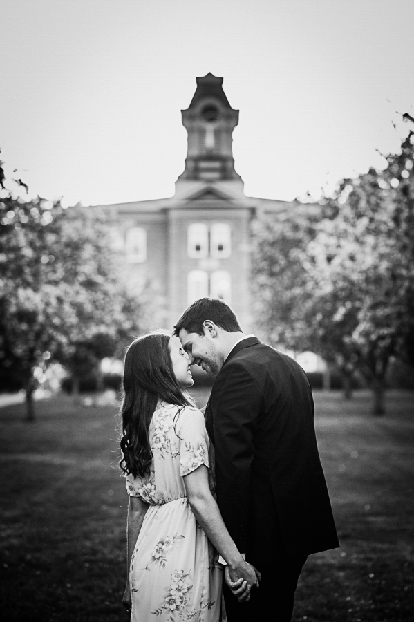 black and white architecture engagement