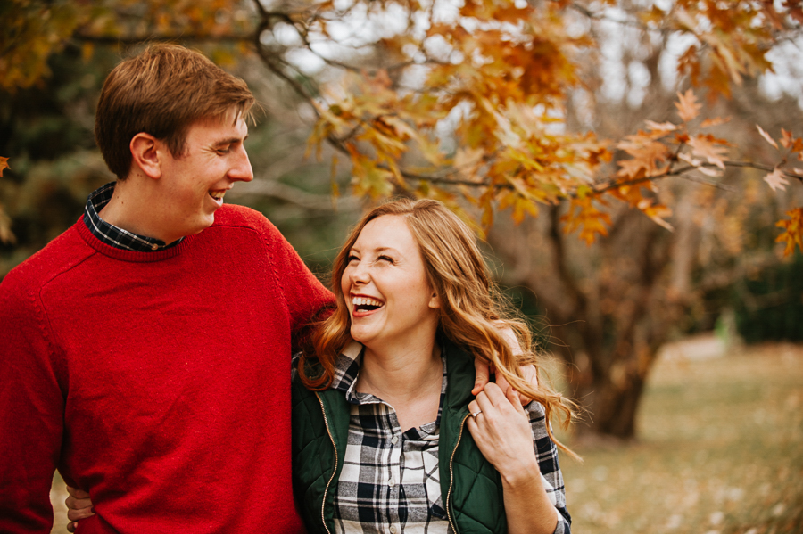 fall colors engagement