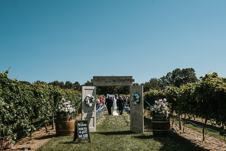 Vineyard wedding ceremony