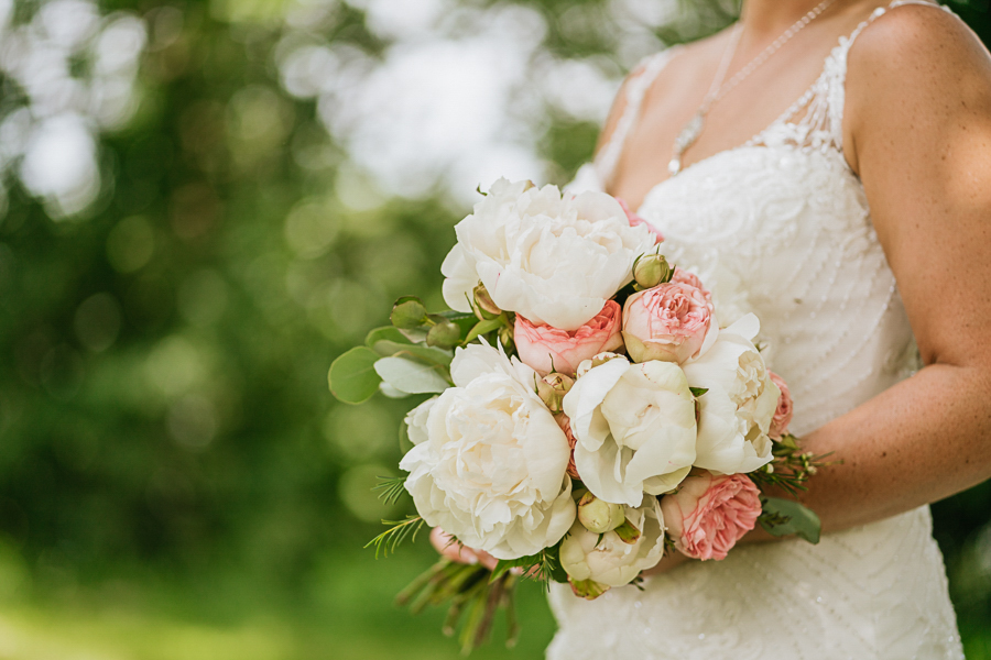 Bridal bouquet with peonies